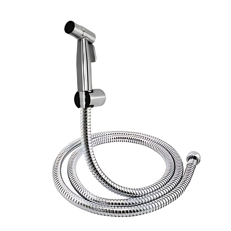 Aqua Loretto Taper Bidet Sprayer Kit with Stainless Steel Hose and Hook Flush Gun for Toilet Adjustable Pressure-Universal Fit for Most Toilets- Leak Proof Flexible Hose Pipe and Hook Kit – 1 Meter (B0D76TK3VN) Amazon Price History, Amazon Price Tracker