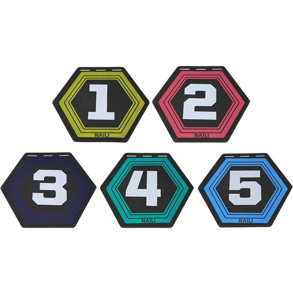 Fituenly 5pcs Sports Markers Training Mark Pads – Waterproof Playing Field Marking Landmark Mats, Agility Markers for Soccer Football & Practice Drills
