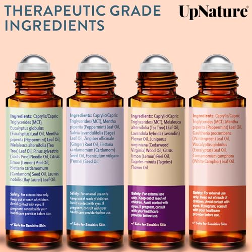 UpNature Essential Oil Roll On Gift Set (4 Pack) Self Care Gifts for Women – Stocking Stuffers for Women Relaxation Pack Including Breathe, Calm, Soothe & Renew Essential Oils - Image 6