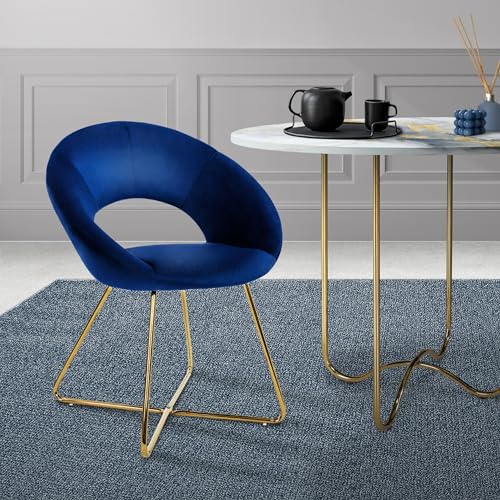 ML Design Silla de Comedor Azul Asiento