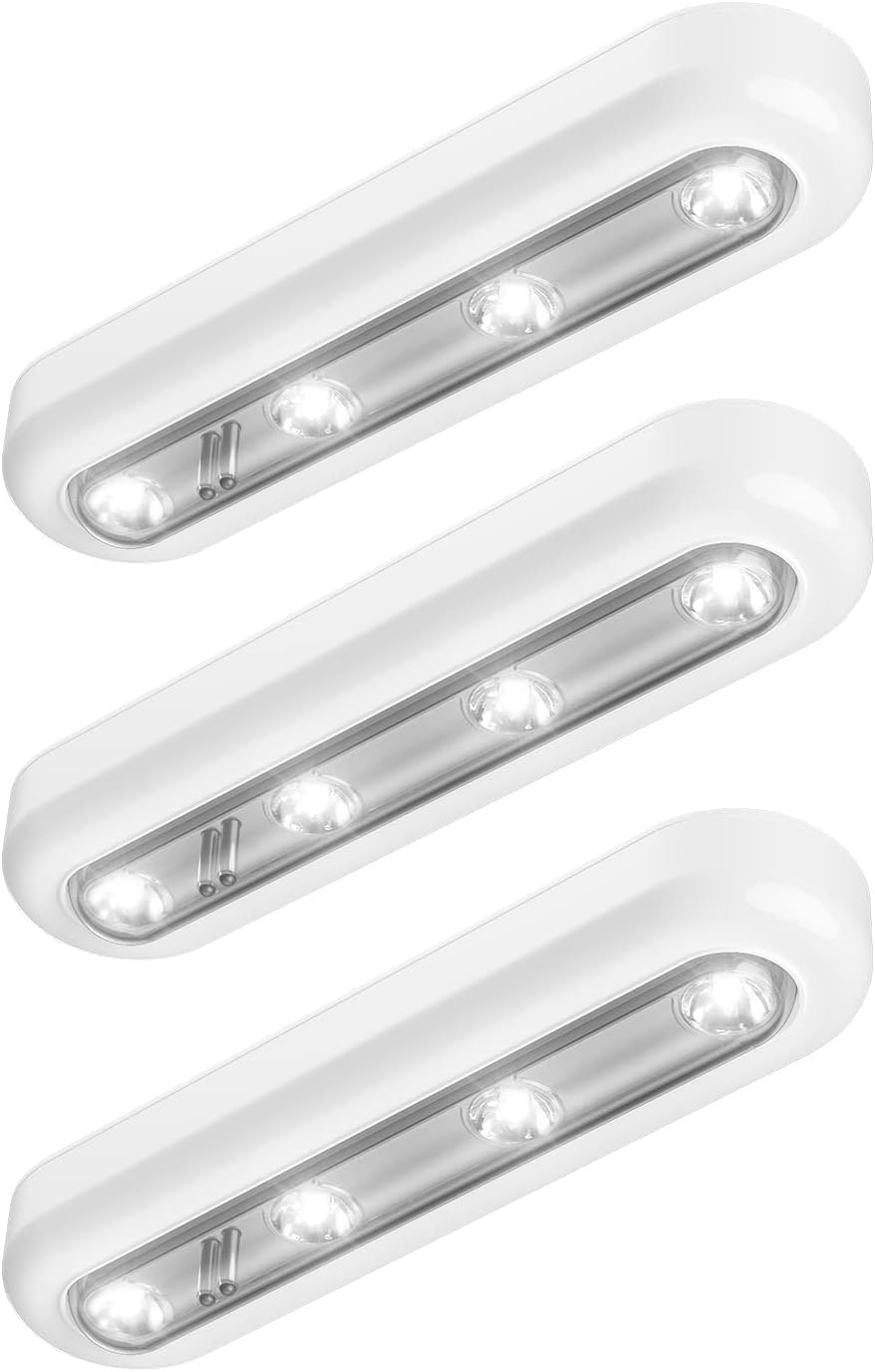 OxyLED Closet Lights, One Touch Light, Stickon Anywhere 4Led Touch