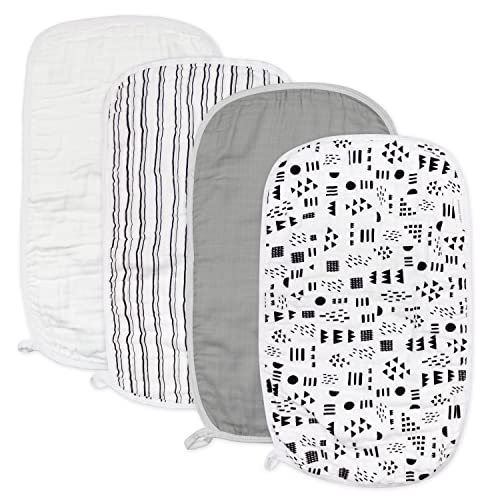 HonestBaby Unisex Baby Multipack Woven Burp Cloths Soft Absorbent Multi-Layered 100% Organic Cotton - Main Image