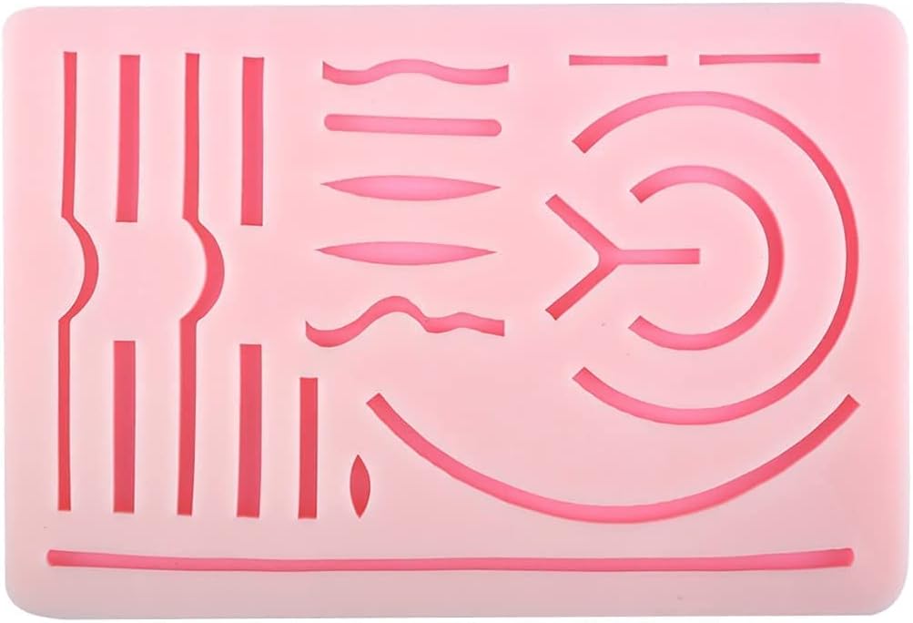 MJW Suture Practice Pad 3 Layer 20 Wounds With Mesh Layer | Training and Practice of Medical | Veterinarian Students and Nurses