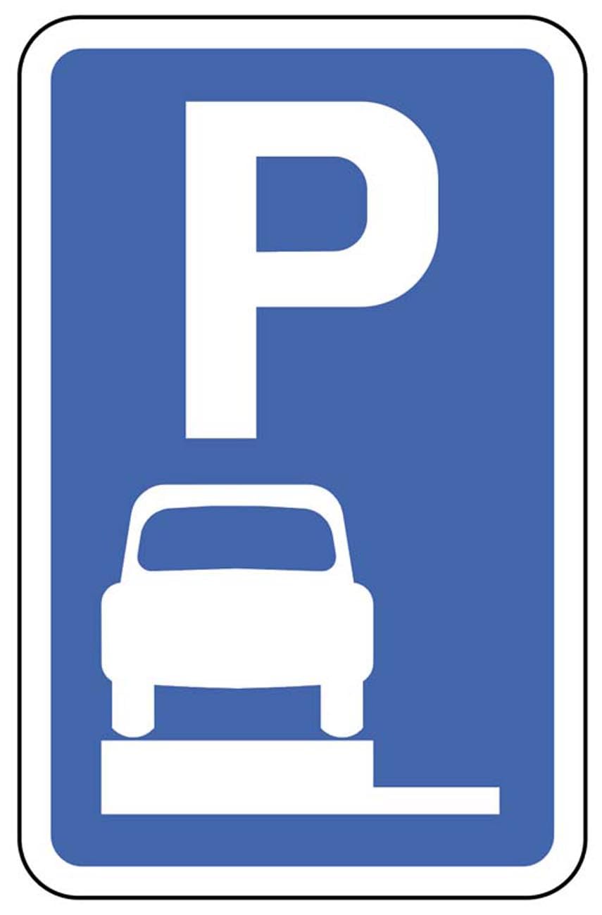 Aparcamiento en el borde o camino: señal reflectante RA1 de aluminio 270 x 420 mm 2