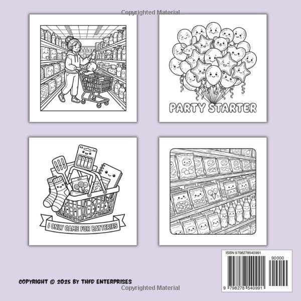 The Dollar Store is My Happy Place: An Cozy and Cute Coloring Book: Retail therapy on a budget image 3