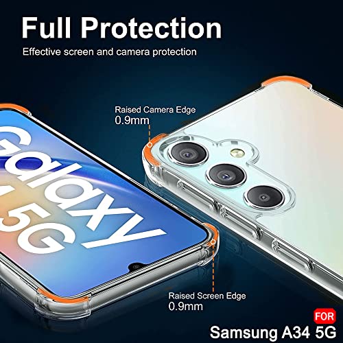 Image of TheGiftKart Transparent Crystal Clear Back Cover Case for Samsung Galaxy A34 5G | Shockproof Soft TPU Case | Cushioned Edges for Ultimate Protection Back Cover Case (TPU, Transparent)