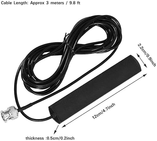 Miniatura 9 de Antena de radio, ASHATA 30MHz -1200MHz Analizador de Banda Ancha Antena de Radio Móvil Montaje de Vidrio con Conector BNC