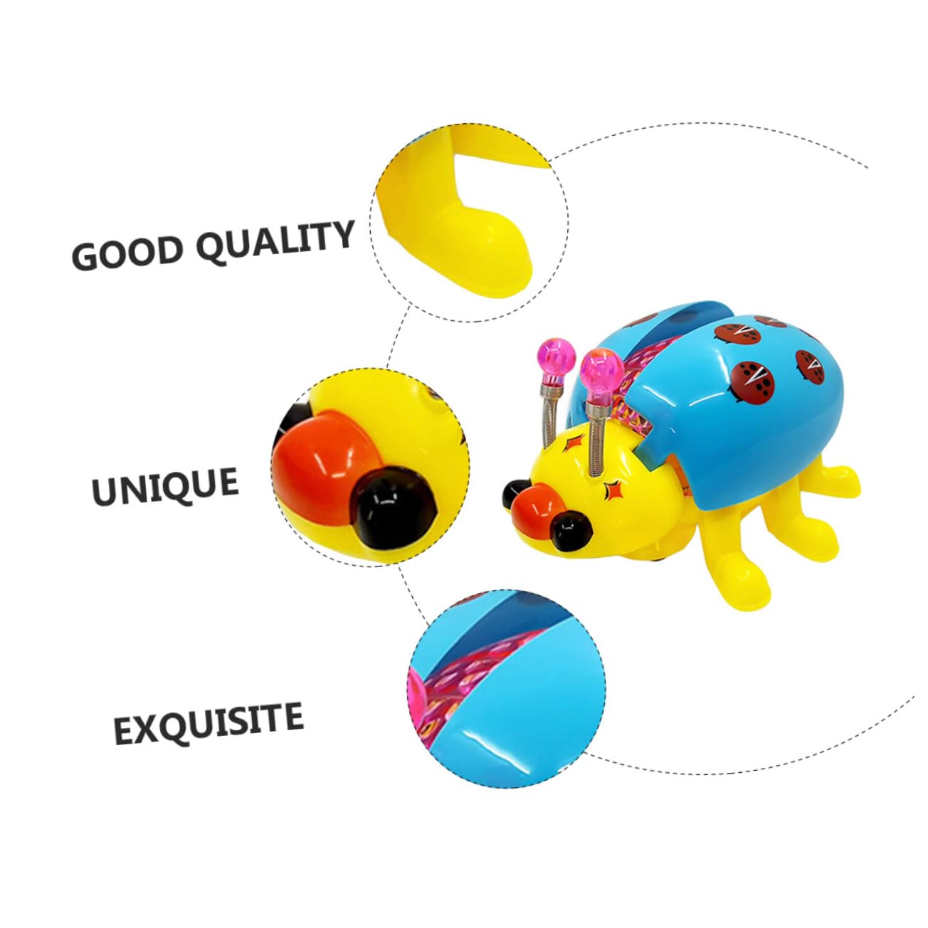VICASKY Electric Ladybug Toy Ladybug and Girls 's Plaything Light up Toys Random Color
