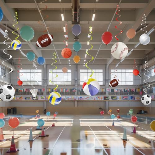 Décorations sportives à suspendre en lot de 40 pour anniversaire garçon et fête thématique