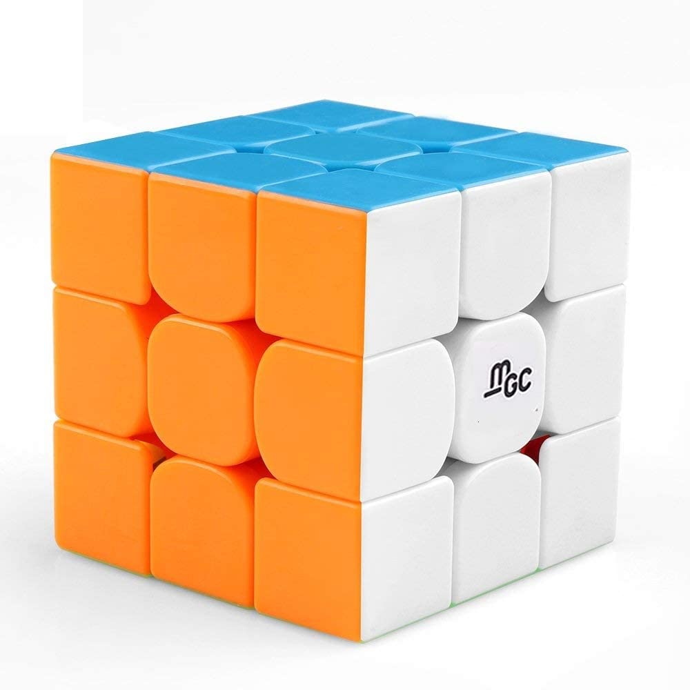 Magic Cube, MGC Professional Grade Sticker-Less Speed Magic Cube with Adjustable Elasticity for Smooth Turning, Color Matching Puzzle for Kids, Adults (3x3)