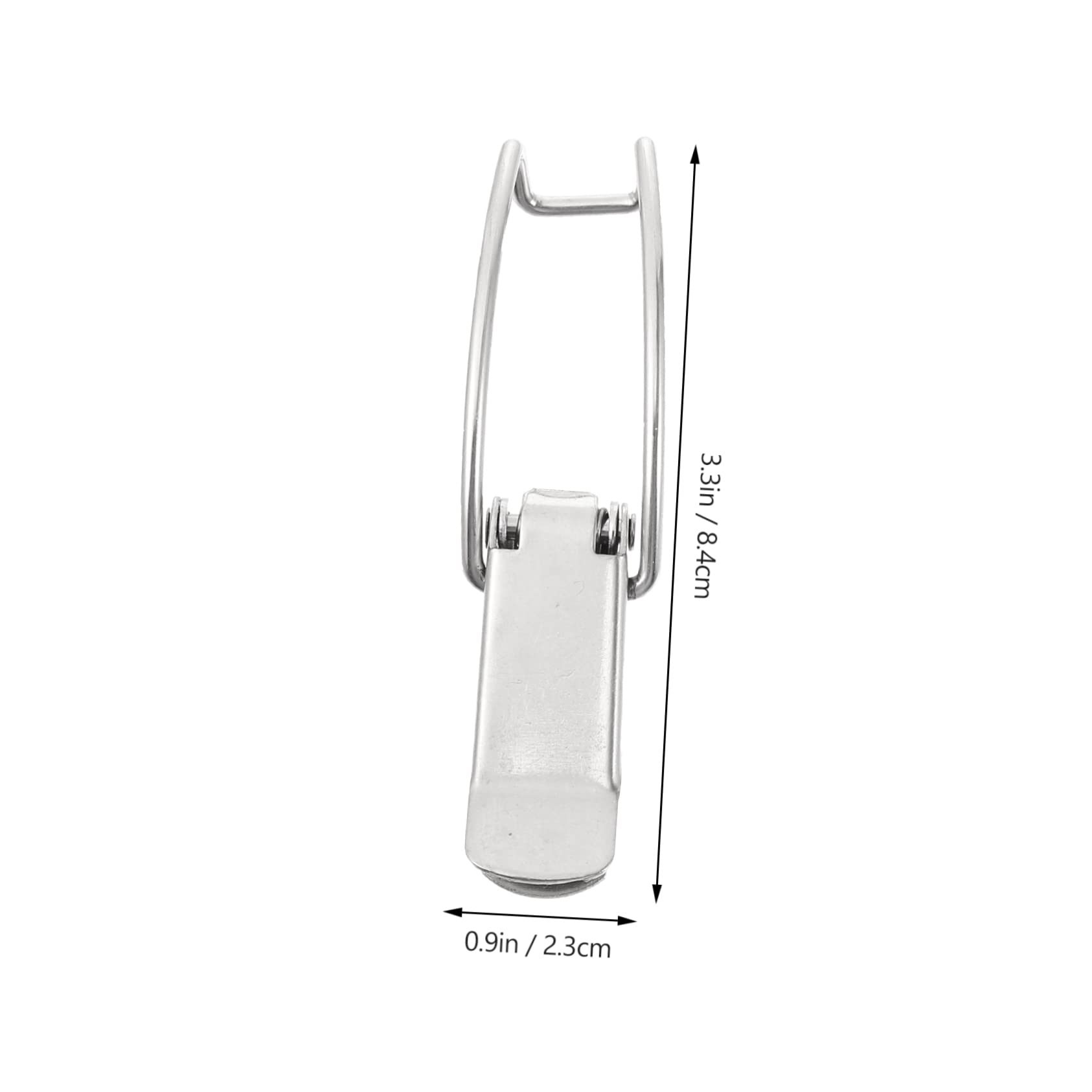 Yardenfun 6pcs Elastic Shock Absorbing Buckle Toggle Hasp Spring Loaded Toggle Latch Hasp Spring Loaded Lock Buckle Spring Latch Clamp Spring Loaded Latch Hasp Silver Nickel-Plated Iron