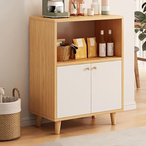 キッチンキャビネット おしゃれサイドボード食器棚 スリムキッチンボードキッチンカウンターcupboard kitchen cabinet??コンパクト木製多機能リビング家庭用 (C)