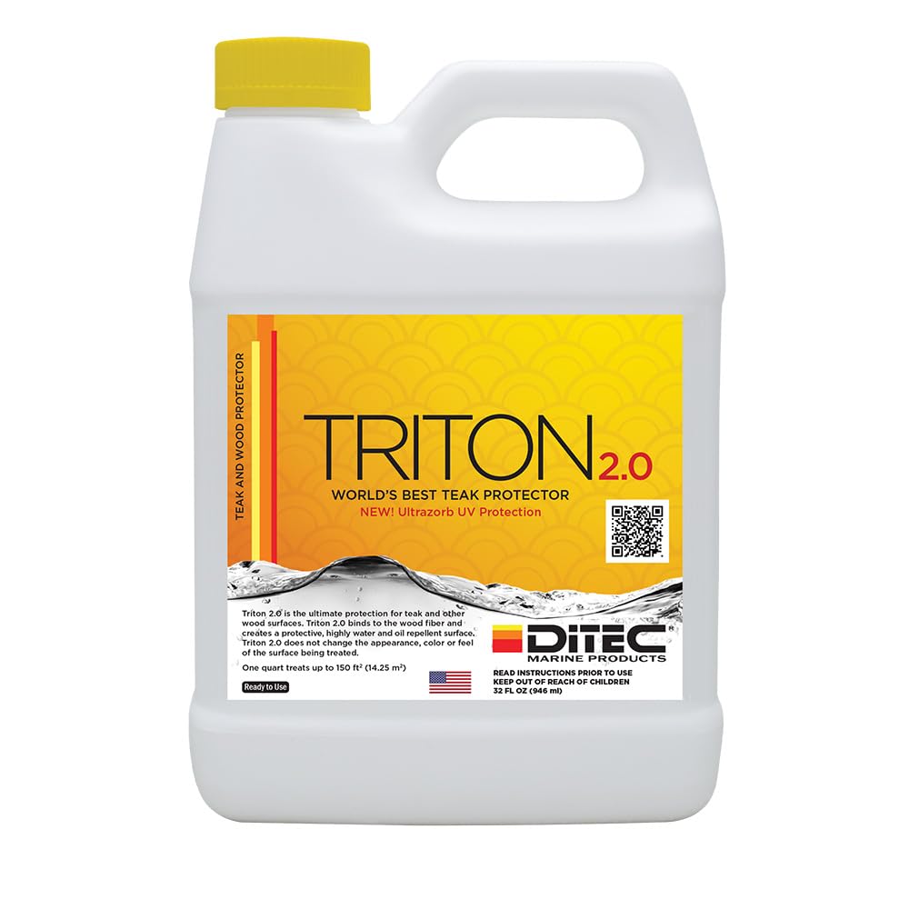 Marine Triton 2.0 - Teak Protector | Teak Protector | Marine Cleaning Products | Teak Wood Protection, Teak Oil Alternative, Teak Oil Replacement | Teak Sealer