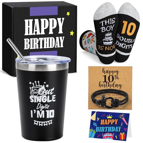 10 Year Old Boy Birthday Gift Ideas, Unique Funny Birthday Gift Baskets for 10th Teenage Boys, Ten Birthday Gifts ideas for Boys Son Grandson Nephew Friend Birthday