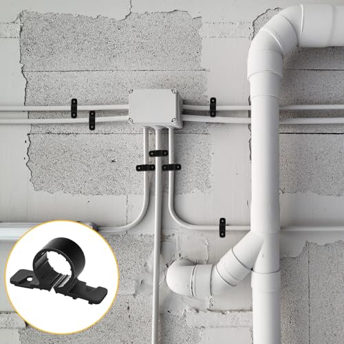 Image of Briwooody 25 Pack 3 /4 Inch Pipe Supports Suspension Clamp Pipe Clamps Pex Clamps for Pex, Copper, CPVC (Black)