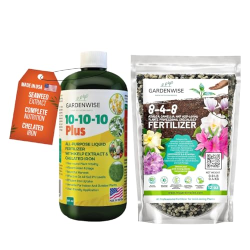 GARDENWISE Fertilizante ácido 10-10-10 y 8-4-8 líquido y granulado miniatura 1