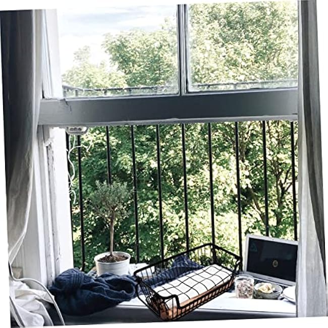 IMIKEYA Iron Art Wire Storage Basket with Curved Handles Resistant Organizer for Kitchen Sundries Household Pantry and Laundry Storage Open Design for Easy Visibility