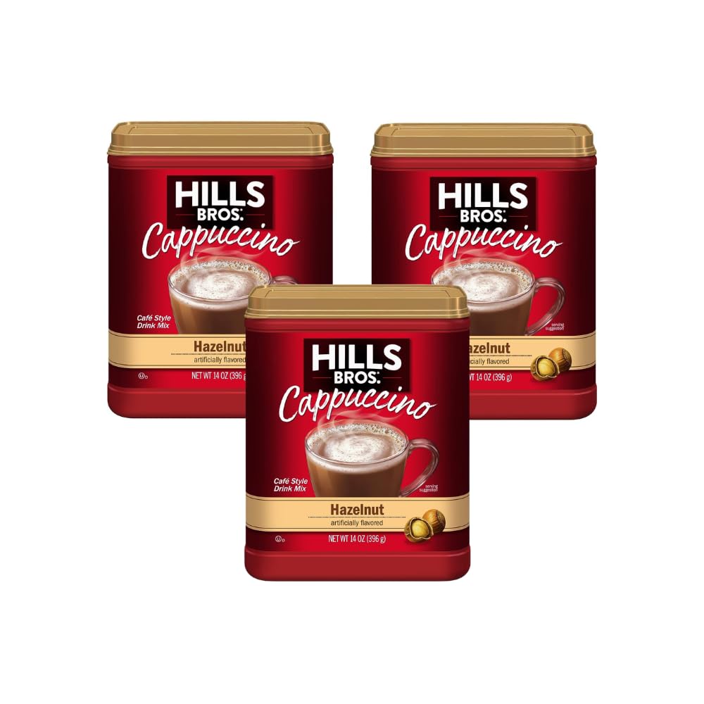Hills BrosHazelnut Cappuccino mix,14 Ounce (Pack of 3)