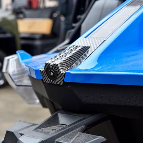 Image of SAUTVS Rear Camera Trim Cover for Polaris Slingshot 2020-2024, Carbon Fiber Style Behind Camera Decorative Lid Trim Cover Rear Camera Protector for Polaris Slingshot 2020-2024 Accessories
