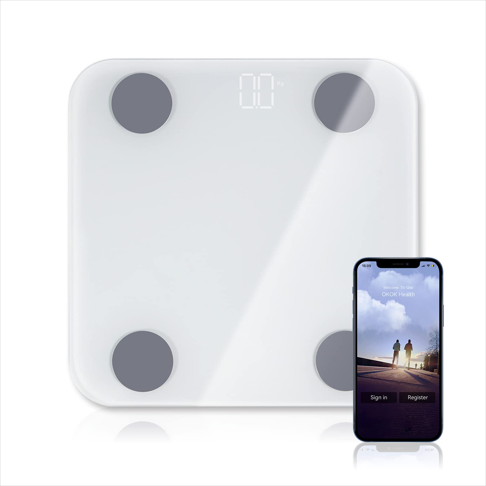 Body Fat Scale, Smart Scales for Body Weight, Wireless Digital Bathroom Scale, Accurate BMI Weight Scale Body Fat Analyzer, Body Composition Monitor Health with Smartphone APP