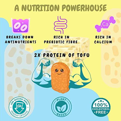 Image of Alla's Posh Flavors Soy Tempeh Starter Culture Powder, Fermentation Culture for Homemade Tempeh, Plant-Based Probiotic, Generates Natural Vitamin B12, Makes Up to 5kg, 5 Sachets