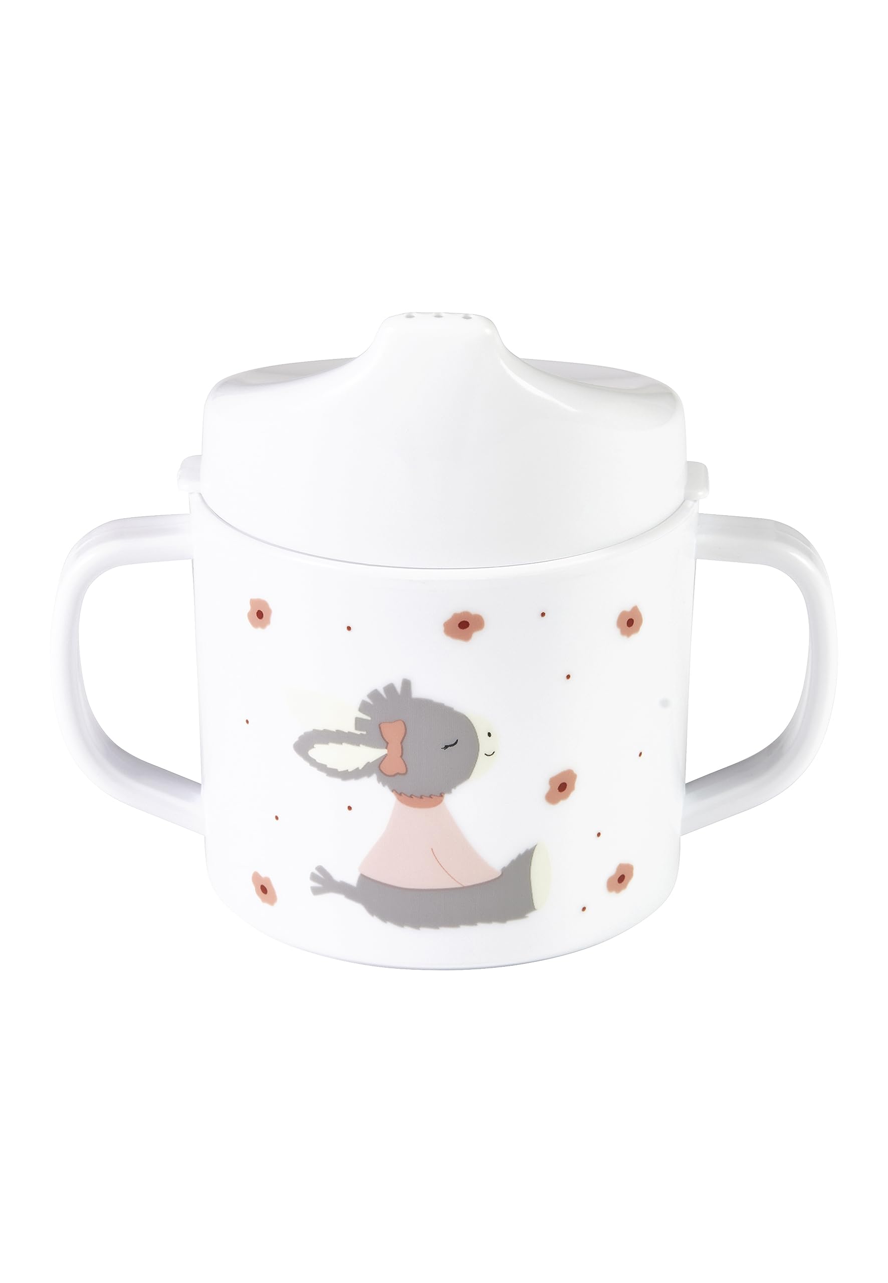Sterntaler Emmi Girl Children's Mug with Drinking Attachment Donkey Flora Rose
