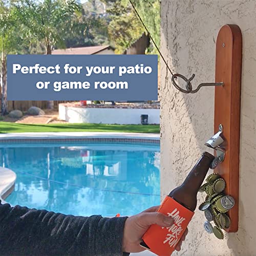 Hammer Crown Hook And Ring Game With Bottle Opener And Magnetic Bottle Cap Catch - Easy Wall Mount Ring Toss Game #TOP5