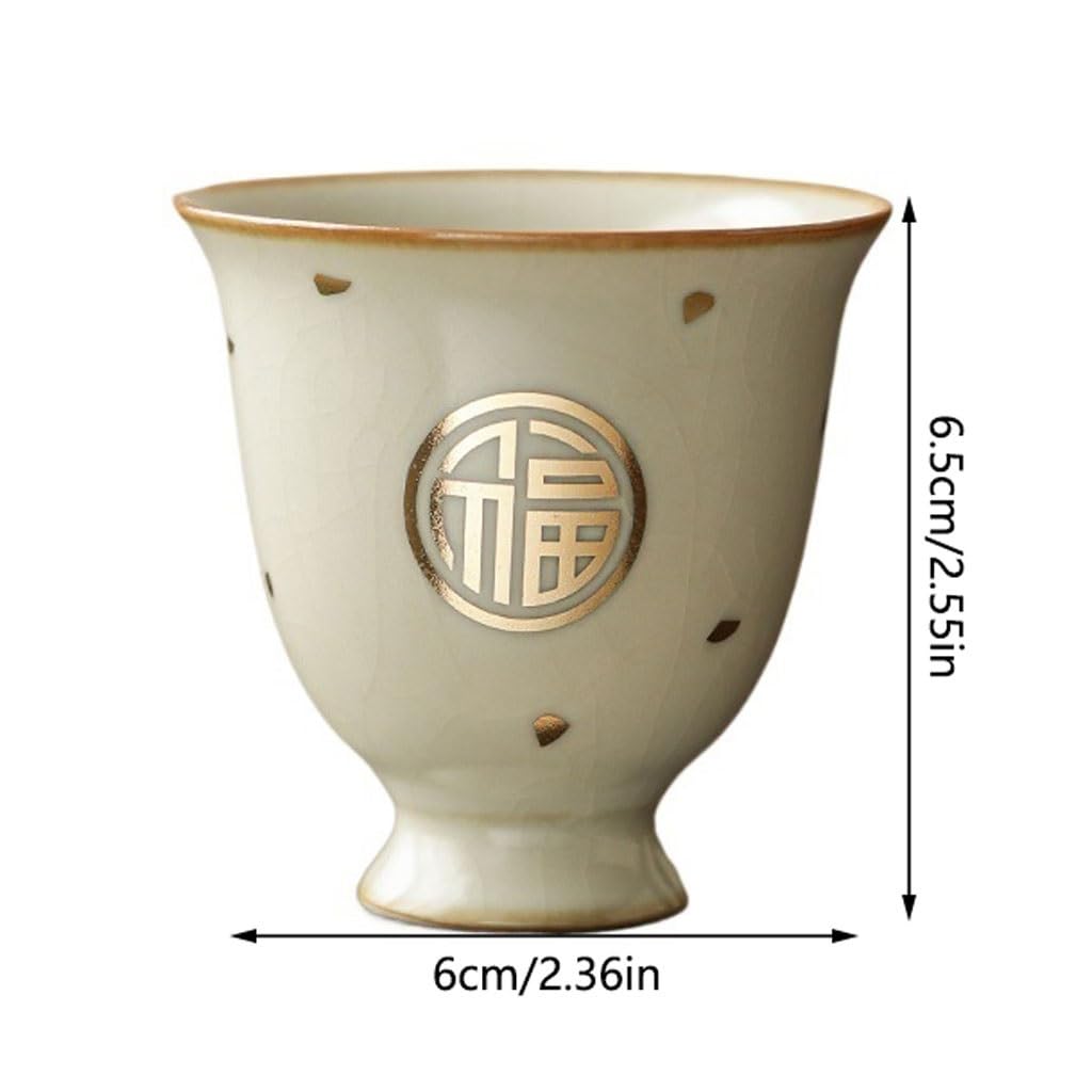 Ceramiczna filiżanka do herbaty biurowa filiżanka do herbaty kubek dla gospodarza ceramiczna osobista herbata picie pojedyncza filiżanka do herbaty retro prosty zestaw do herbaty kubki do