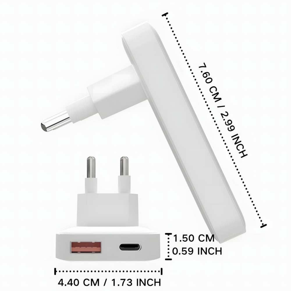 Ładowarka USB C 45 W, płaska ładowarka ścienna USB, ultra cienki adapter zasilający do iPhone 14 15 16 17 Pro/Max Samsung Galaxy, PD Szybka moc zasilania z USB-C USB-A, doskonała kompatybilność