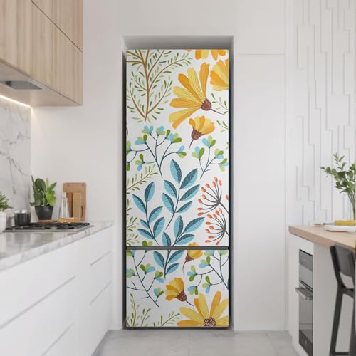 Vinilo para nevera resistente a rayones y 100% impermeable con patrón floral 3
