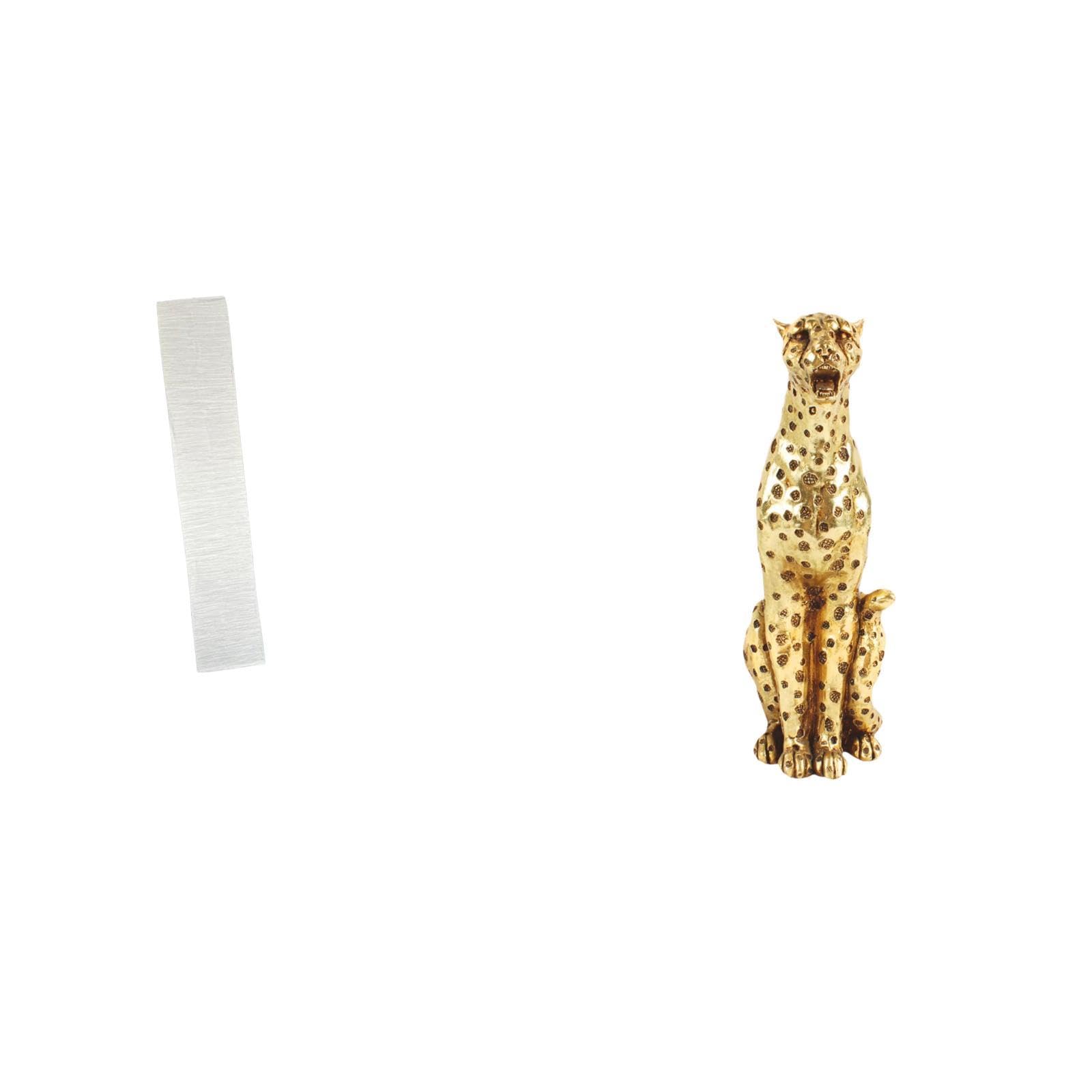 Golden Cheetah Paper Floor Lamp Shade Cozy Living Room DcorStanding Lamp Light Cover Lampshade Animal Sculpture Dcorative Table Centerpiece Tabletop Ornament for Office Home Dcor-image-24