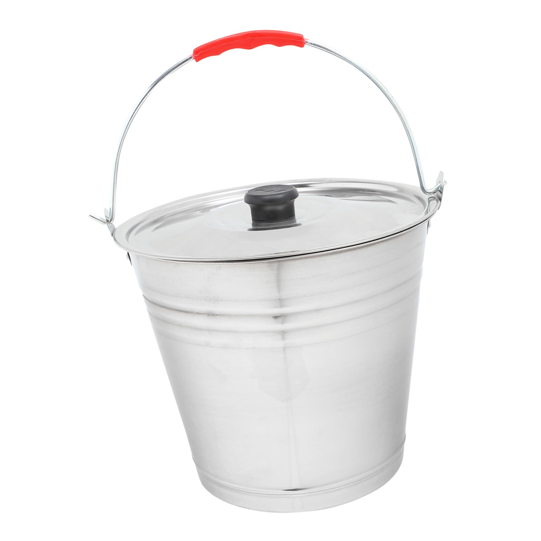 MAGICLULU Edelstahl Eimer 7l Silber mit Griff, Rostresistent und Tragbar