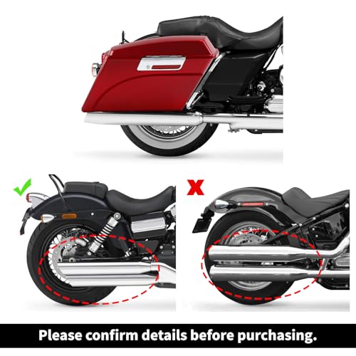 Alforjas rígidas para Harley Softail 1984-2017 color rojo miniatura 7