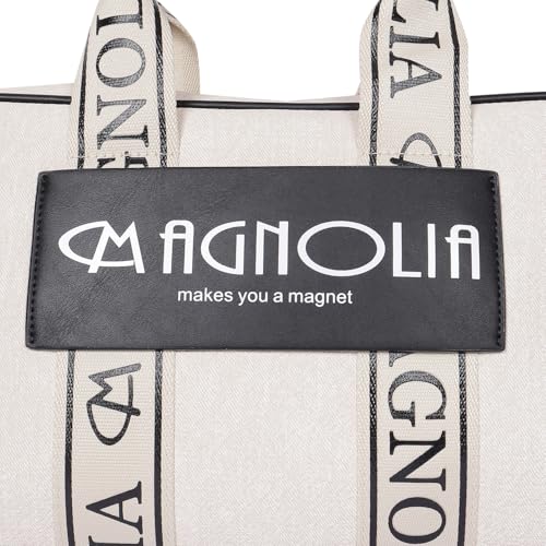 Image of MAGNOLIA Women's Canvas Duffle bag Medium Size with Detachable Shoulder Strap and Handles | Spacious Perfect for Travel & Everyday Use