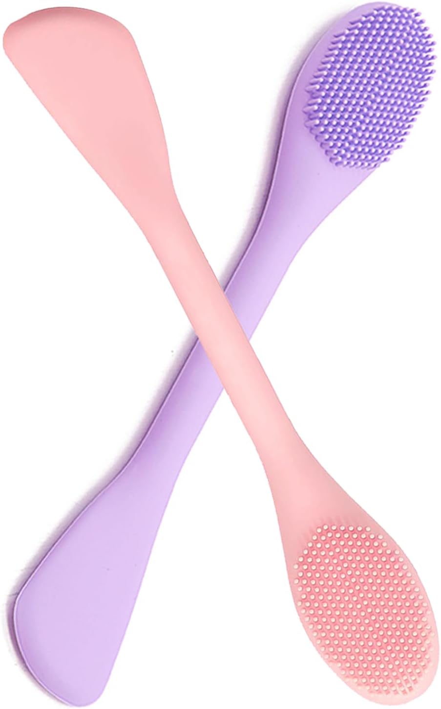 Silicone Face Scrubber, 2 in 1 Face Mask Brush, Lip Scrubber Exfoliator & Blackhead Remover, Pore Brush, Facial Cleansing Brushes, Face Mask Applicator for Mud, Clay(Pink+Purple) Silicone Face Scrubber, 2 in 1 Face Mask Brush, Lip Scrubber Exfoliator & Blackhead Remover, Pore Brush, Facial Cleansing Brushes, Face Mask Applicator for Mud, Clay(Pink+Purple)