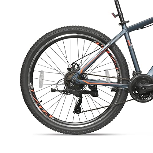 Image of Vector X Viva Speedo Vb-3732 27.5T 21 Speed Dual Disc Mountain Bike (Grey-Orange)