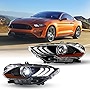 Nixon Offroad Full Led Headlights Assembly for 2018-2023 Ford Mustang, High Low Beam Projector Headlights with Led DRL, Amber Reflectors, Driver & Passenger Side