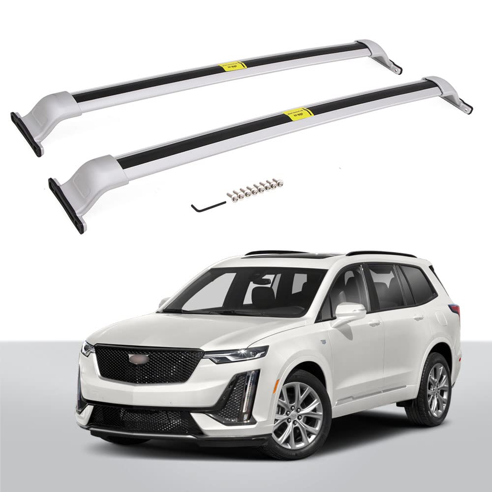 Roof Rack Cross Bars Fit for Cadillac XT6 2020-2025 Crossbars Luggage Baggage Carrier Cargo Bar with Side Rails