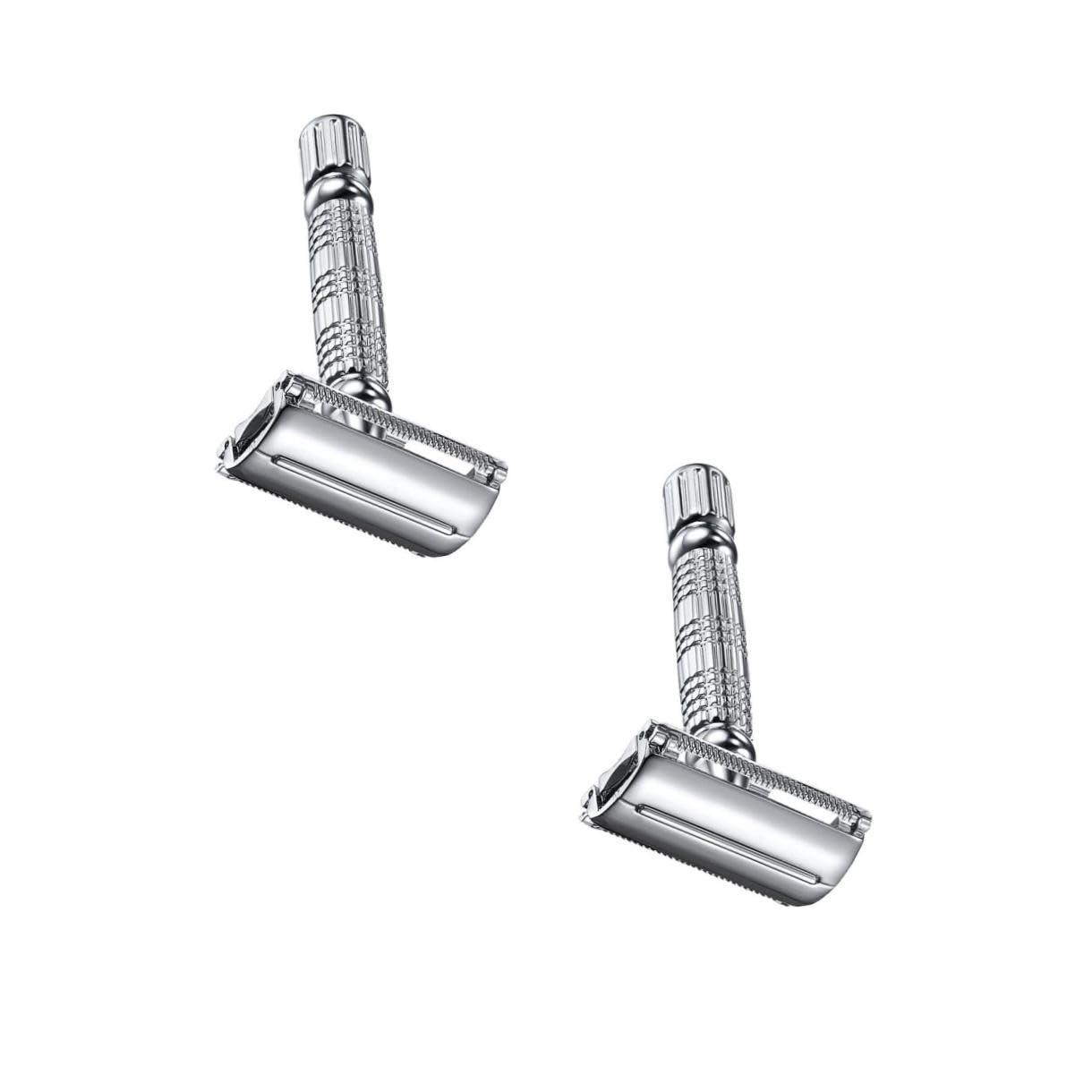 FOMIYES 2 Pz rasoio manuale lamette double edge safety razor maneggiare il rasoio di sicurezza rasoio di sicurezza in acciaio inossidabile rasoio monolama rasoio facciale rasoio da barba