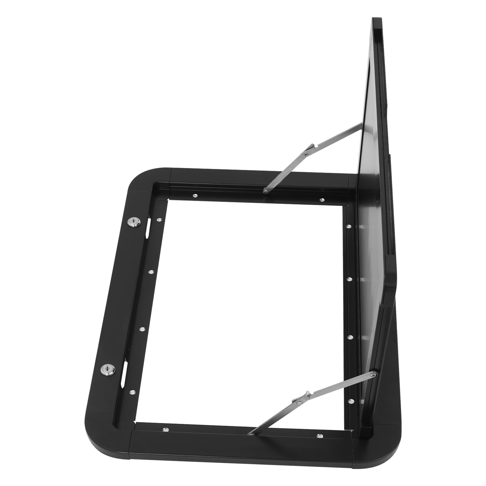 Wandklapptisch für Wohnmobile, Alu-Wandtisch faltbar,20 kg Traglast, Premium-Aluminiumlegierung, Wandmontage, Abschließbarer Wandtisch-Set für Wohnmobile und Wohnmobile (Schwarz)