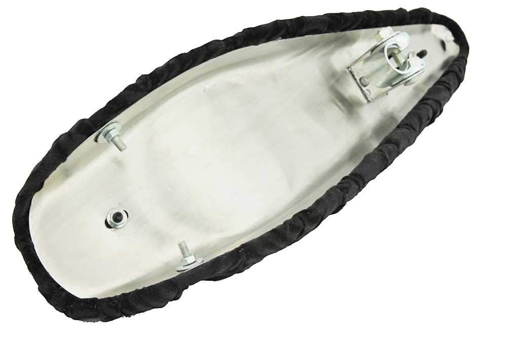 Alta Bicycle Lowrider Five Button Two/Tone Color Polo Velour Banana Bike Saddle/Seat with White Top (White Top/Red)