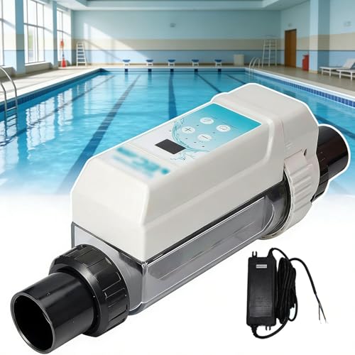 Giuggiolared Piscina cloradora Salina, Clorador de Sal con Control Inteligente para Piscinas, autolimpiante para Piscinas, clorinador de Agua Salada, clorador salino for Piscina EC-16
