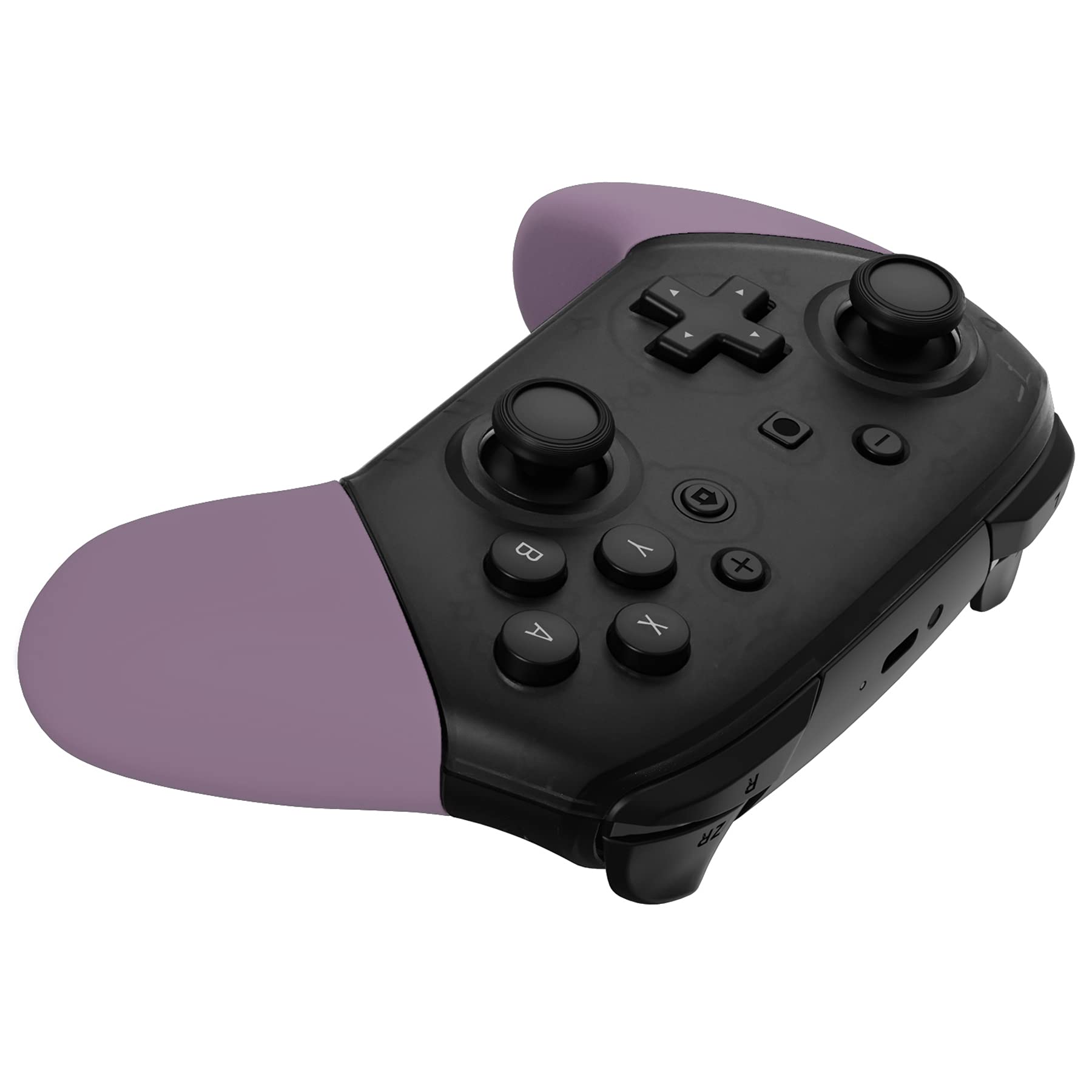 eXtremeRate Carcasa de Grip para Nintendo Switch Pro - Repuestos DIY Mango de Agarre Tacto Suave, Placa de Empuñadura para Nintendo Switch Pro Mando - No Incluye Control (Violeta Grisáceo) — view 7