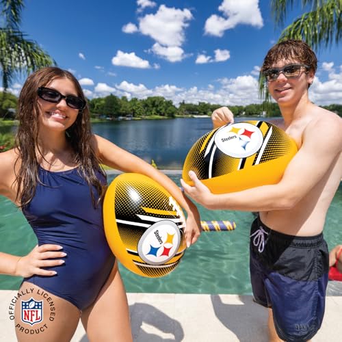 Image of BigMouth 18 inch Inflatable Pool Football Officially Licensed NFL Fan Gear Merchandise Beach Ball Games for Adults and Teens