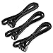 immagine 3deleyCON 3x 50cm SATA III Nylon Cavi Set Cavo Dati 6 Gbit/s Cavo di Collegamento Cavo di Attacco Scheda Madre HDD SSD Disco Rigido 1 Spina S-ATA a 90° Nero