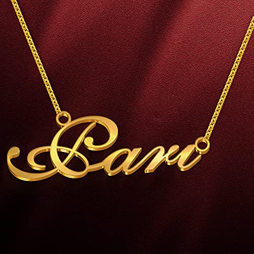 Image of Pari Cursive Gold & Silver Name Pendant Necklace, Best Jewelry Gift for Girls.