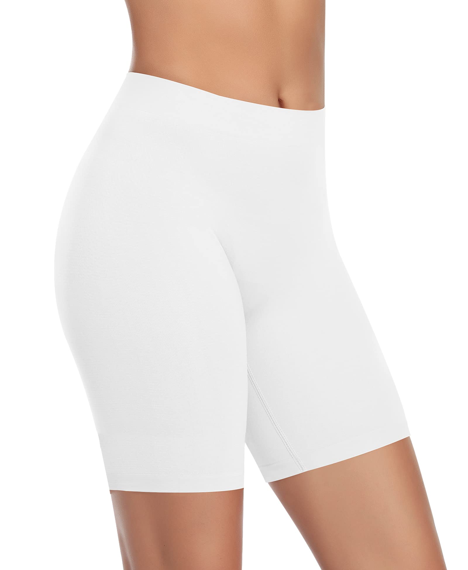 YARRCO Damen Unterhose Unter Rock Kurze Hose für Kleid Unterrock Hohe Taille Slipshort Radlerhose Boyshort Boxershorts Unterwäsche
