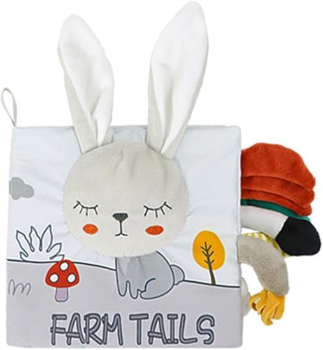 Zocita Libros de tela para bebés, libro interactivo suave y arrugado para bebés, actividades de desarrollo temprano, juguetes para bebés y niños