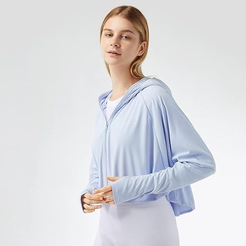 Miniatura 3 de Chaquetas recortadas de protección solar UPF 50+ para mujer, con capucha y protección UV, ligeras, transpirables, para exteriores