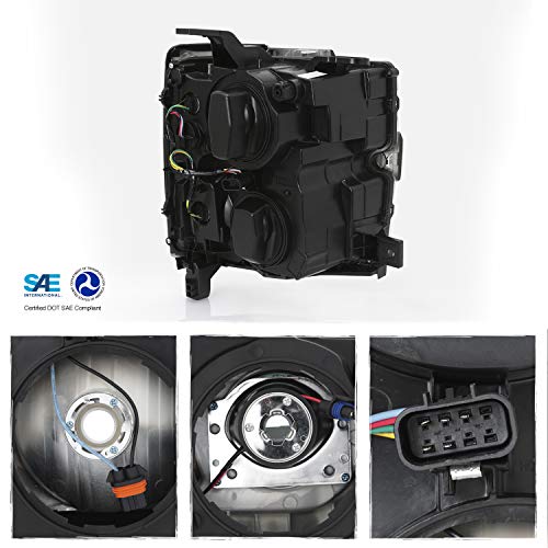 AKKON - Fits 2015-2019 Chevy Silverado 2500 3500 HD OE Chrome Projector Headlights Left & Right Replacement - Image 3